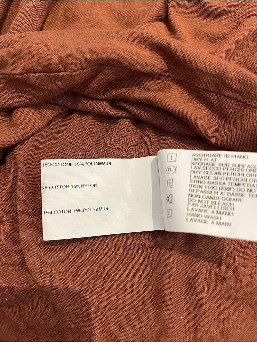 Rick Owen’s Lillies Brown Cowl Neck Long Sleeve top - Picture 7 of 13
